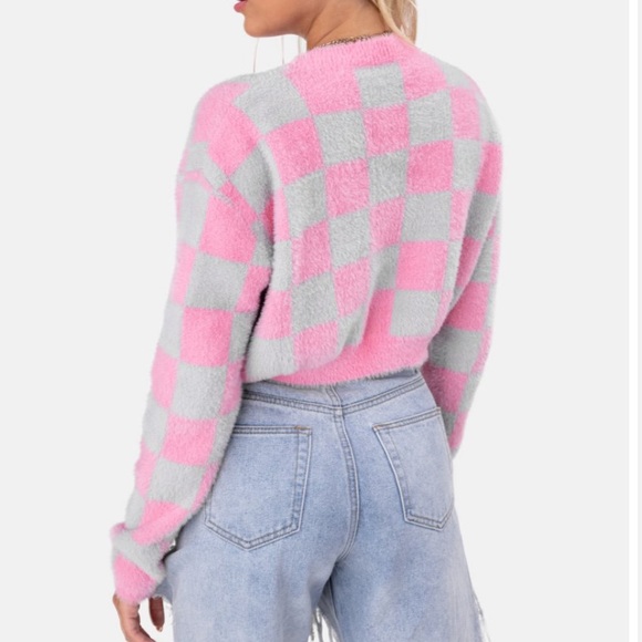 NWT Adika checkered crop sweater - Picture 4 of 4